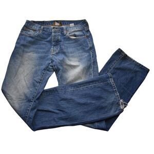 Lucky Brand Jeans Miner Slim Bootleg Medium Blue Wash Denim Womens 30 LONG